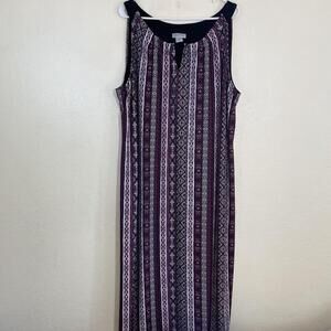 Catherines 2X (22/24) Colorful Multi Pattern Summer Maxi Dress